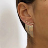 Curved Bar Waterfall Ear Jacket Earrings