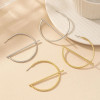 Circle Bar Hoops: Gold Or Silver