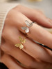 Sterling Butterfly Ring: Gold Or Silver