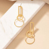 Rectangle Circles Earrings