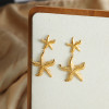 Two Starfish Earrings: Gold Or Silver