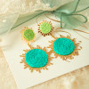 Superbloom Earrings: Green/Turquoise