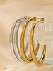 Oval Curve Hoops: Gold Or Silver