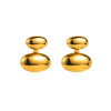 Ovals Jacket Stud Earrings: Gold Or Silver