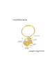 Pave Heart Lock And Key Ring Gold Or Silver