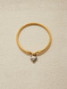 Waterproof Mixed Metals Two Tone Heart Bangle