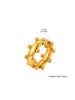 Side Studded Ring: Gold Or Silver