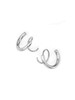 Spiral Double Hoops: Gold Or Silver