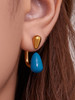 Water Drop Ear Huggies: White - Gold Or Silver