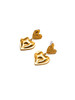 Hammered Golden Hearts Earrings