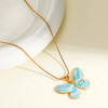 Blue Tones Butterfly Necklace: LAST ONE!