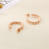 Waterproof Twist Hoops: Rose Gold - LAST PAIR!