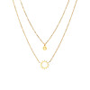 Waterproof Layered Smiley Face And Sun Necklace: Gold, Silver Or Rose Gold: LAST ONES!
