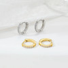 Waterproof 1/2" minimalist Pave Hoops: Gold Or Silver - 2 LEFT