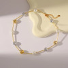 Two Tone Bead And Bar Necklace: LAST 3!