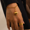 Waterproof Paperclip Chain Puffy Heart Bracelet: LAST ONE!