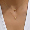 Waterproof Circle And Waterdrop Necklace: Gold Or Silver - LAST ONES!