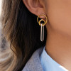 Waterproof Two Tone Interlinked Earrings: LAST PAIRS!