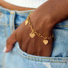Four Hearts Bracelet: Gold Or Silver - LAST ONES