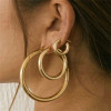 Waterproof Golden Classic Hoops: 1.25" - LAST FEW!
