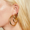 Waterproof Golden Classic Hoops: 1.6" - LAST FEW!