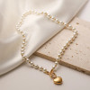 Waterproof Pearls Heart Toggle Necklace: LAST ONE