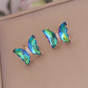 Butterfly Stud Earrings: Green - LAST ONES!