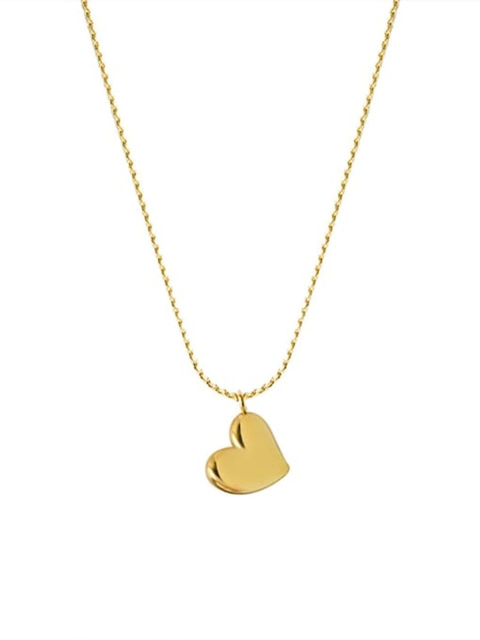Teenie Tiny Heart Necklace in Gold and Silver by Jane Hollinger - NEWTWIST