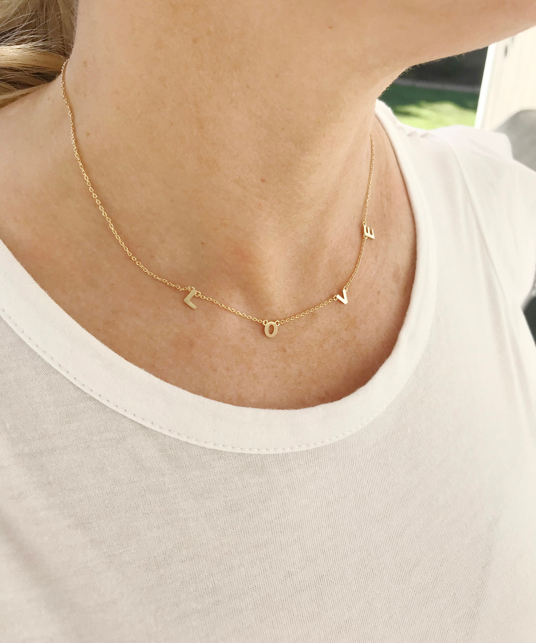 In Stock! LOVE Necklace: Gold Or Silver 
