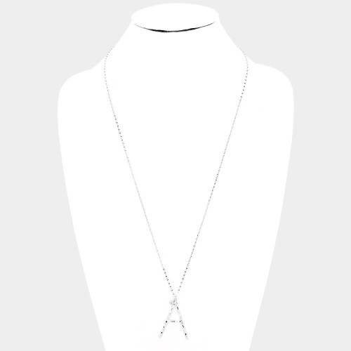  Today Show Hammered Initial Necklace SILVER LAST ONES: C, D, E, H, J