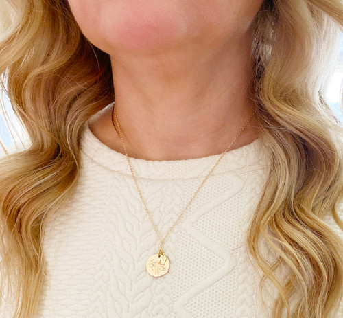Flower Of The Month Initial Necklace