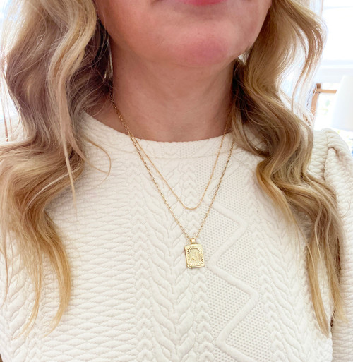 Sunburst Monogram Necklace - LAST ONE IN W!