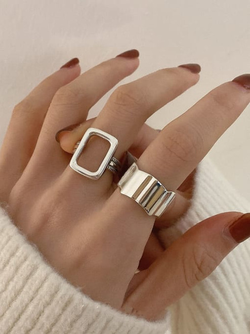 Sterling Rectangle Ring