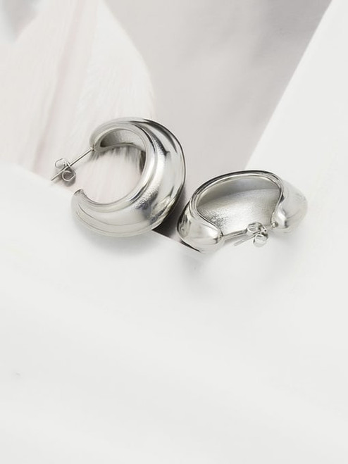 *Waterproof* Curve Hoops: Gold, Silver Or Rose