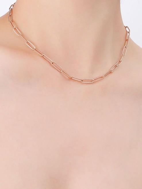 Paperclip Chain Necklace: Gold, Silver Or Rose: LAST ONE!