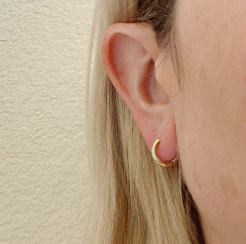 Sterling Twist Around Pave Hoops: Gold Or Silver - Seen On GMA!