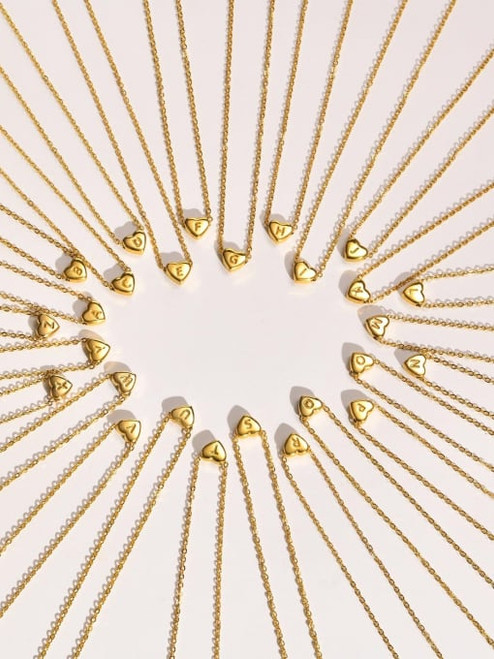 Heart Initial Necklace