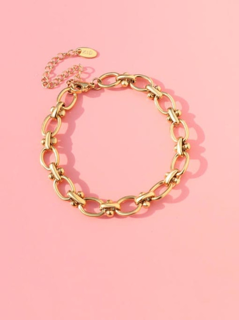 Waterproof Oval Chain Links Bracelet: Gold Or Silver - Seen On GMA!