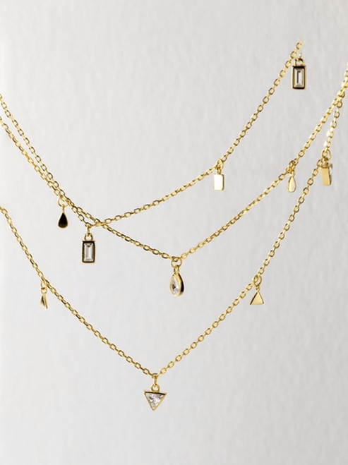 Minimalist Rectangles Necklace: Seen On Kelly Clarkson and The View!