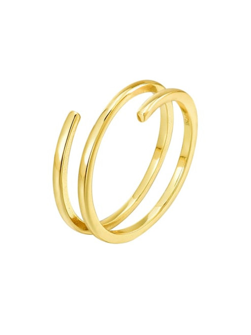 Gold Plated Sterling Wrap Around Ring: 1 LEFT!