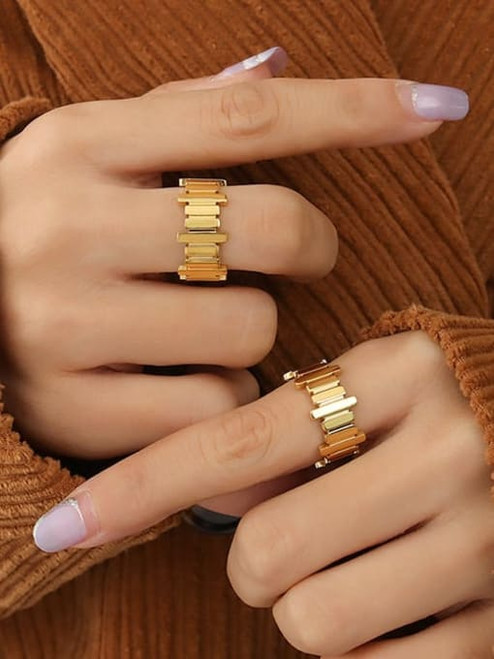 Rectangles Ring: Gold Or Silver