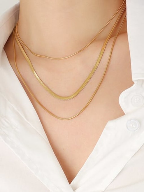 Topshop Priscilla 3-pack waterproof stainless steel necklaces in