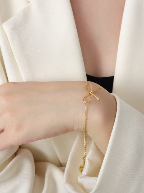 Minimalist Bow Bracelet: Gold Or Silver