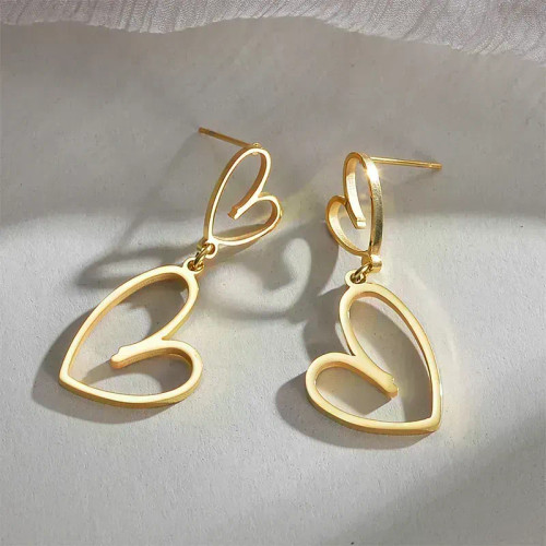 Two Open Hearts Earrings: LAST PAIR!