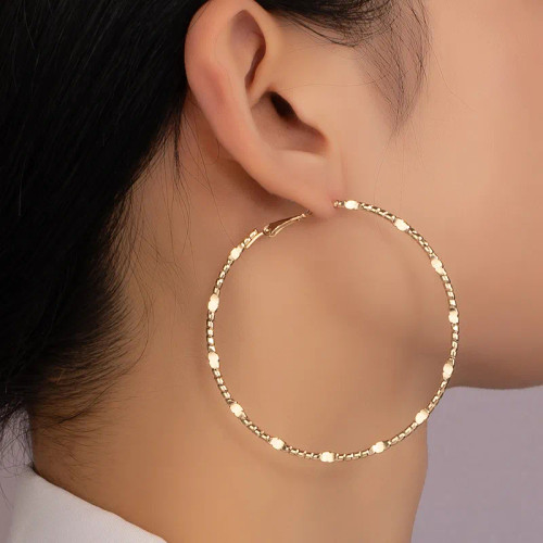 2.5" Textured Gold Hoops