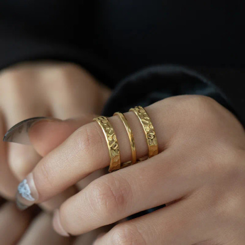Hammered Triple Layer Ring: Seen on Lauren Maile (Lauren Amiglio)!