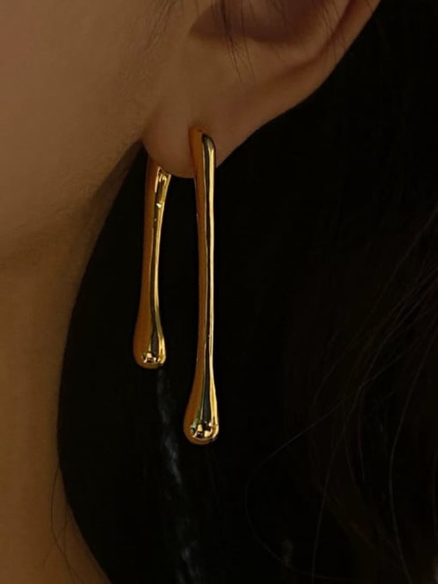 Water Drop Ear Jacket Earrings: Gold Or Silver