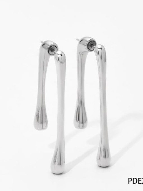 Water Drop Ear Jacket Earrings: Gold Or Silver