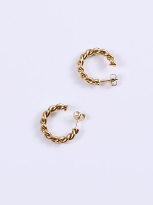 1/2" Twist Hoops: Gold Or Silver - 1 AVAILABLE!