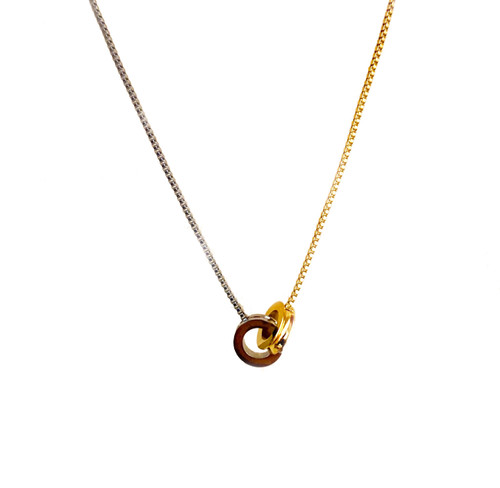 Two tone Looped Ring Necklace - Seen On GMA!